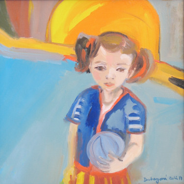 Malerei mit dem Titel "Alone / Seul" von Ruth Dubayová, Original-Kunstwerk, Öl
