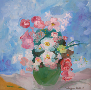 Pintura intitulada "Flowers 35" por Ruth Dubayová, Obras de arte originais, Óleo