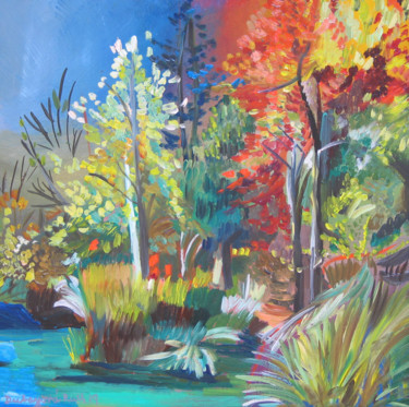 Peinture intitulée "Forest still life 3" par Ruth Dubayová, Œuvre d'art originale, Huile