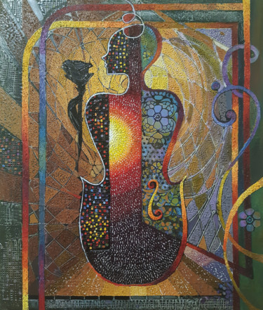 Картина под названием "The scent of love (…" - Ruzanna Melqumyan, Подлинное произведение искусства, Масло Установлен на Дере…