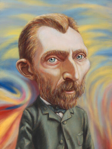 Digitale Kunst mit dem Titel "Van Gogh" von Renato Wilmers, Original-Kunstwerk, Digitale Malerei
