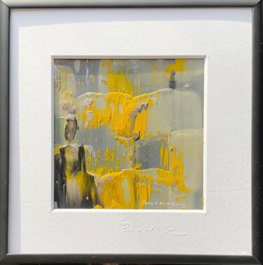 제목이 ""Black & Yellow""인 미술작품 Sophie Duchaine로, 원작, 엔카스틱 판지에 장착됨