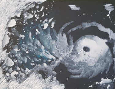 Ζωγραφική με τίτλο "Leviathan" από Sebastien Vernier, Αυθεντικά έργα τέχνης, Ακρυλικό