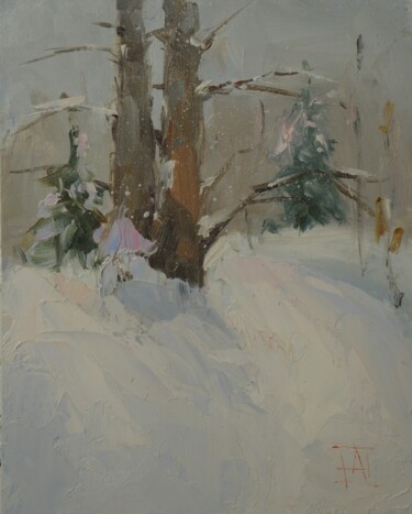 Peinture intitulée "Winter" par Saash, Œuvre d'art originale, Huile