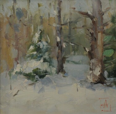 Peinture intitulée "Winter/" par Saash, Œuvre d'art originale, Huile