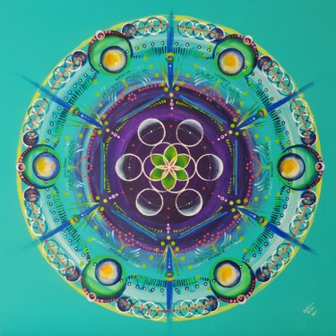 Peinture intitulée "mandala" par Sabina Kiss, Œuvre d'art originale, Acrylique