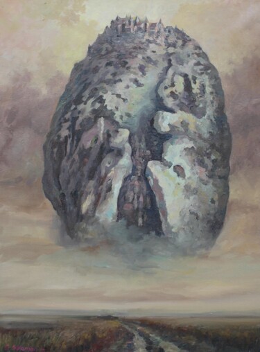 Schilderij getiteld "Nasz świat olej płó…" door Sabina Salamon Konieczny, Origineel Kunstwerk, Olie