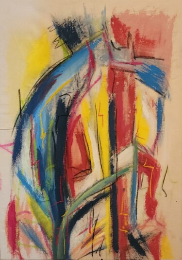 Painting titled "Pulse Wave - Issue 6" by Sabine Aramouni, Original Artwork, Pastel