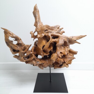 Sculpture titled "Le Seigneur Pendrag…" by Sabine Grimm, Original Artwork, Wood