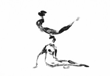 Prenten & gravures getiteld "Danseurs 1" door Sabine Maggiani, Origineel Kunstwerk, Monotype