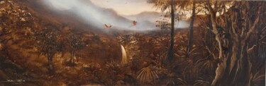 Pittura intitolato "Amazonienne 2" da Sabino Puma, Opera d'arte originale, pigmenti
