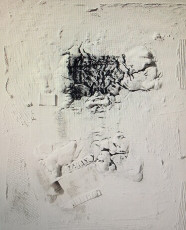 Schilderij getiteld "White" door Sabrina Bueno, Origineel Kunstwerk, Acryl Gemonteerd op Frame voor houten brancard