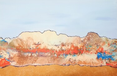 제목이 "Desert"인 미술작품 Sabrina Galijas-Reginali로, 원작, 아크릴 나무 들것 프레임에 장착됨
