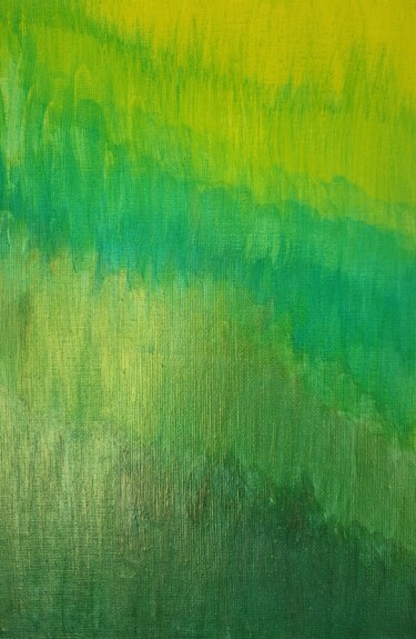 Peinture intitulée "Green Gras" par Sabrina Schubert, Œuvre d'art originale, Acrylique