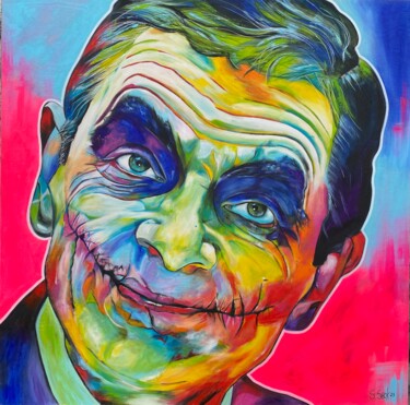 Pintura titulada "Mr. Joker" por Sabrina Seck, Obra de arte original, Acrílico