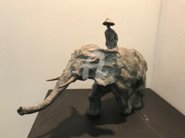 Skulptur mit dem Titel "ELEPHANT" von Sabrina Tostain (S.Tostain), Original-Kunstwerk, Bronze