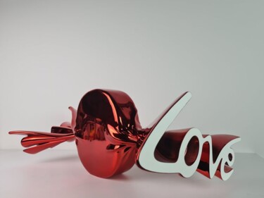 Escultura intitulada "sweet love red big" por Sagrasse, Obras de arte originais, Resina