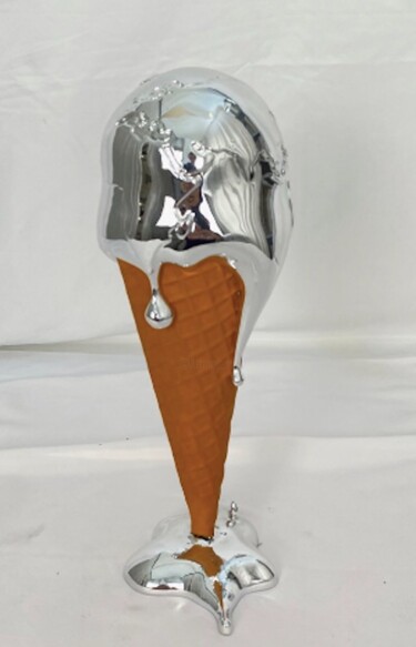 Sculpture titled "The last ice cream-…" by Sagrasse, Original Artwork, Resin