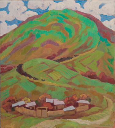 Malerei mit dem Titel "Moution Villa" von Said Shamirbaev, Original-Kunstwerk, Öl