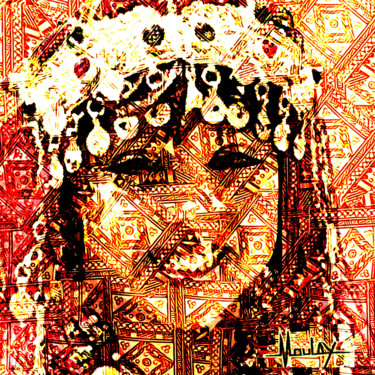 Arte digital titulada "fillette touareg" por Said Moulai Ali, Obra de arte original, Pintura Digital