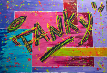 Malarstwo zatytułowany „FANKY LATINA” autorstwa Saint Pablo, Oryginalna praca, Akryl Zamontowany na Drewniana rama noszy