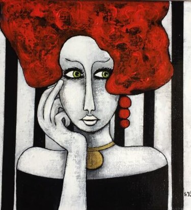 Peinture intitulée "Margot II" par Salette Viana, Œuvre d'art originale, Acrylique