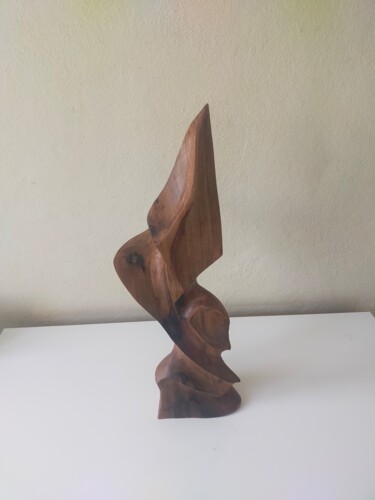 Скульптура под названием "Ceviz3" - Salih Demirci, Подлинное произведение искусства, Дерево