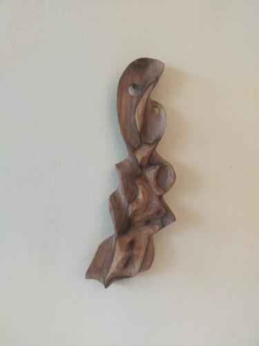Skulptur mit dem Titel "Ceviz 4" von Salih Demirci, Original-Kunstwerk, Holz