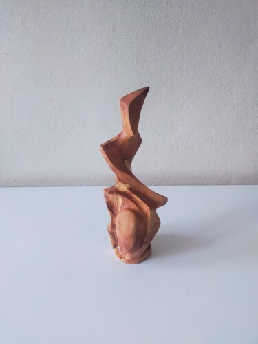 Skulptur mit dem Titel "Zeytin 8" von Salih Demirci, Original-Kunstwerk, Holz