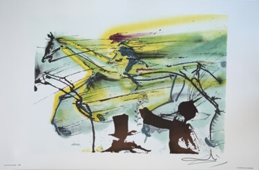 Printmaking titled "Le Cheval De Course" by Salvador Dali, Original Artwork, Lithography