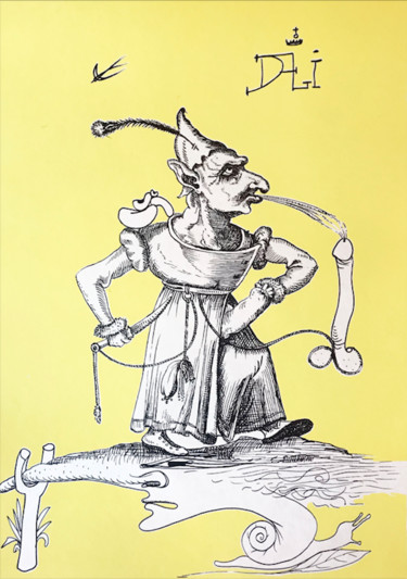 Obrazy i ryciny zatytułowany „Les Songes Drolatiq…” autorstwa Salvador Dali, Oryginalna praca, Litografia