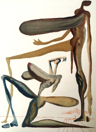 Gravures & estampes intitulée "Grzech i nawrócenie…" par Salvador Dali, Œuvre d'art originale, Xylographie