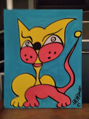 Painting titled "audace" by Salvadore C, Original Artwork, Acrylic Mounted on Wood Stretcher frame