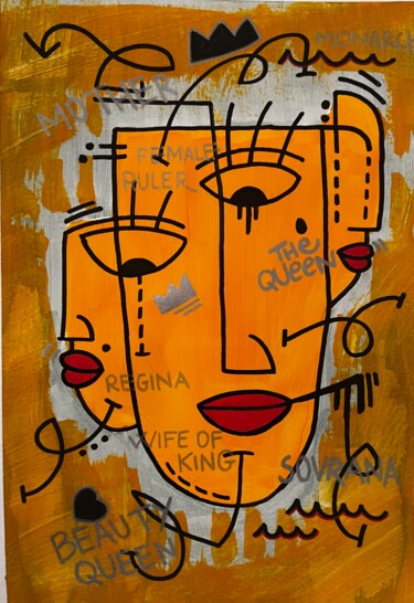 Schilderij getiteld "The queen" door Salvatore Catania (Bamér), Origineel Kunstwerk, Marker