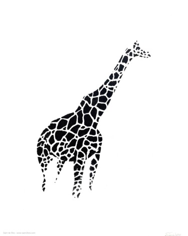 Картина под названием "Girafe" - Sam De Bra, Подлинное произведение искусства, Акрил