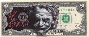 Malerei mit dem Titel "The Joker Bank" von Sam Guillemot, Original-Kunstwerk, Acryl