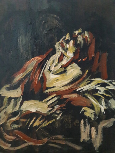 Pintura intitulada "Le Caravage étude.." por Sam Keusseyan, Obras de arte originais, Acrílico
