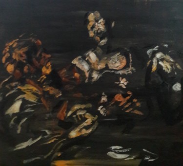 Malerei mit dem Titel "Le Caravage étude.." von Sam Keusseyan, Original-Kunstwerk, Acryl