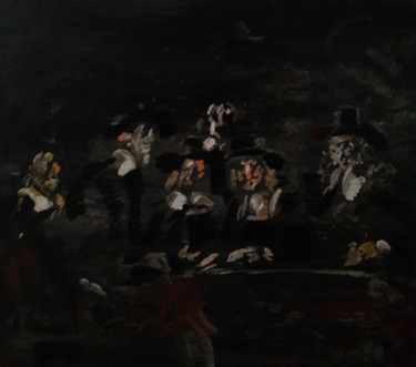 Schilderij getiteld "Rembrandt étude.." door Sam Keusseyan, Origineel Kunstwerk, Acryl