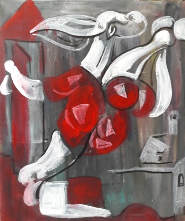 Painting titled "étude d'après Picas…" by Sam Keusseyan, Original Artwork, Acrylic