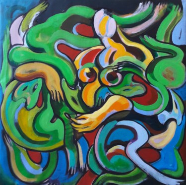 Картина под названием "" La Joconde "" - Sam Keusseyan, Подлинное произведение искусства, Акрил
