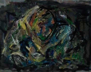 Pintura titulada "niche d'humains 2" por Sam Keusseyan, Obra de arte original, Acrílico