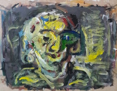 Ζωγραφική με τίτλο "oeil verte" από Sam Keusseyan, Αυθεντικά έργα τέχνης, Ακρυλικό