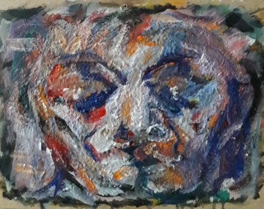 Painting titled "devant miroir 4" by Sam Keusseyan, Original Artwork, Acrylic