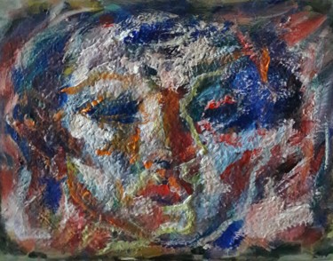 Painting titled "devant miroir 7" by Sam Keusseyan, Original Artwork, Acrylic