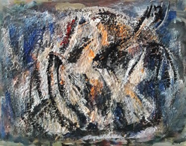 Pittura intitolato "il fait un bordel A…" da Sam Keusseyan, Opera d'arte originale, Acrilico