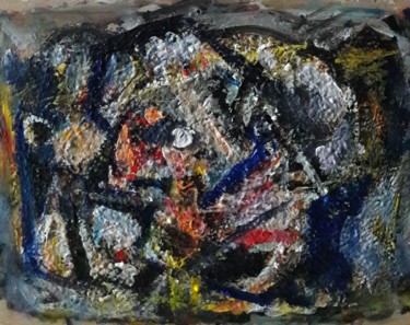 Malerei mit dem Titel "devant des pensées" von Sam Keusseyan, Original-Kunstwerk, Acryl