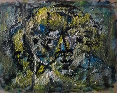 Peinture intitulée "les visages" par Sam Keusseyan, Œuvre d'art originale, Acrylique