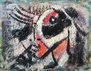 Peinture intitulée "visage ponceuse" par Sam Keusseyan, Œuvre d'art originale, Acrylique