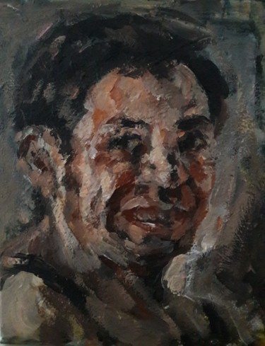 Peinture intitulée "Autoportrait bj487" par Sam Keusseyan, Œuvre d'art originale, Acrylique